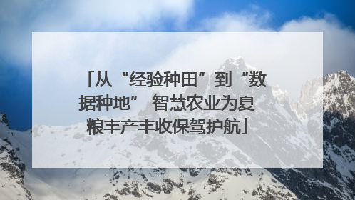 从“经验种田”到“数据种地” 智慧农业为夏粮丰产丰收保驾护航