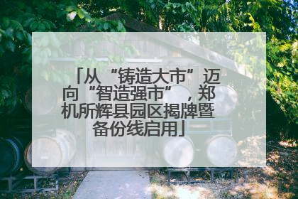 从“铸造大市”迈向“智造强市”，郑机所辉县园区揭牌暨备份线启用