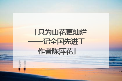 只为山花更灿烂——记全国先进工作者陈萍花