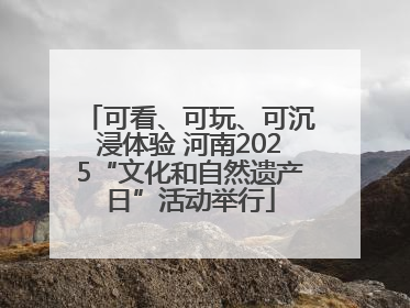可看、可玩、可沉浸体验 河南2025“文化和自然遗产日”活动举行