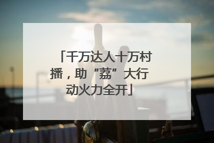 千万达人十万村播，助“荔”大行动火力全开