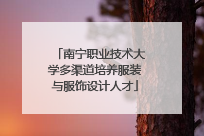 南宁职业技术大学多渠道培养服装与服饰设计人才