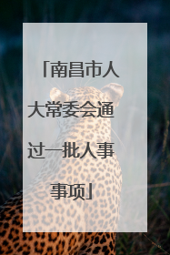 南昌市人大常委会通过一批人事事项