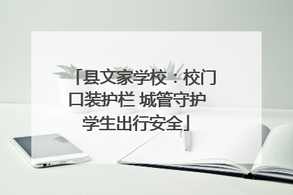 县文家学校：校门口装护栏 城管守护学生出行安全