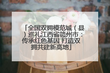 全国双拥模范城（县）巡礼江西省赣州市：传承红色基因 打造双拥共建新高地
