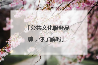 公共文化服务品牌，你了解吗
