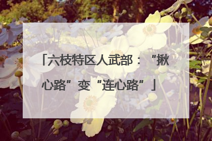 六枝特区人武部：“揪心路”变“连心路”