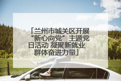 兰州市城关区开展“新心向党”主题党日活动 凝聚新就业群体奋进力量