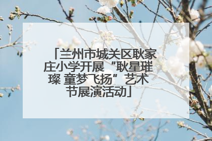 兰州市城关区耿家庄小学开展“耿星璀璨 童梦飞扬”艺术节展演活动