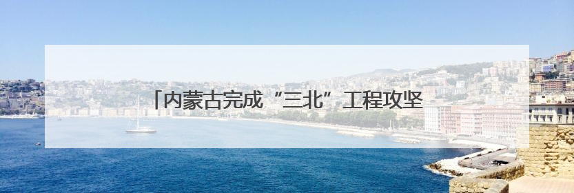 内蒙古完成“三北”工程攻坚战治理面积3700多万亩