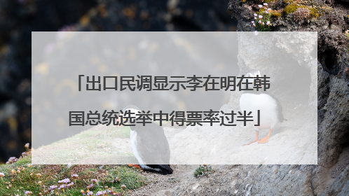 出口民调显示李在明在韩国总统选举中得票率过半