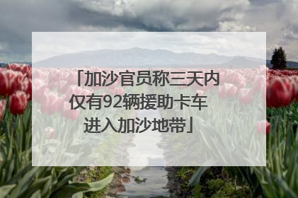 加沙官员称三天内仅有92辆援助卡车进入加沙地带