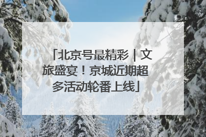 北京号最精彩｜文旅盛宴！京城近期超多活动轮番上线