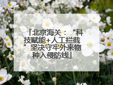 北京海关：“科技赋能+人工拦截”坚决守牢外来物种入侵防线