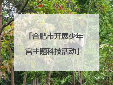 合肥市开展少年宫主题科技活动