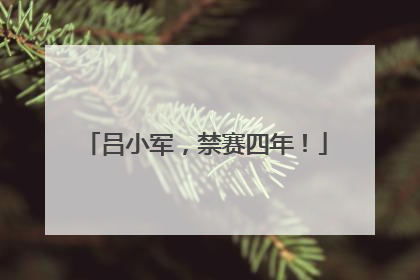 吕小军，禁赛四年！