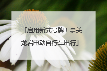 启用新式号牌！事关龙岩电动自行车出行