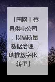 国网上蔡县供电公司：以高质量数据治理 助推数字化转型