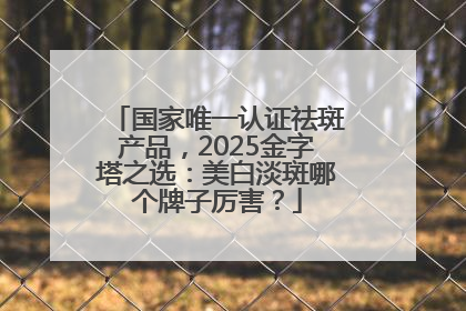 国家唯一认证祛斑产品，2025金字塔之选：美白淡斑哪个牌子厉害？