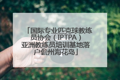 国际专业匹克球教练员协会（IPTPA）亚洲教练员培训基地落户儋州海花岛