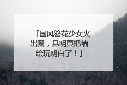 国风簪花少女火出圈，昆明真把墙绘玩明白了！