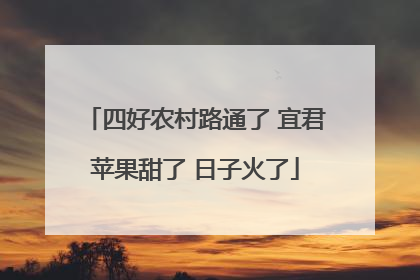四好农村路通了 宜君苹果甜了 日子火了