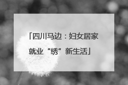 四川马边：妇女居家就业“绣”新生活
