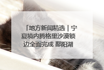 地方新闻精选｜宁夏境内腾格里沙漠锁边全面完成 鄱阳湖通江水体面积超3000平方公里