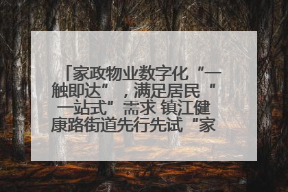 家政物业数字化“一触即达”，满足居民“一站式”需求 镇江健康路街道先行先试“家门口”便民小程序