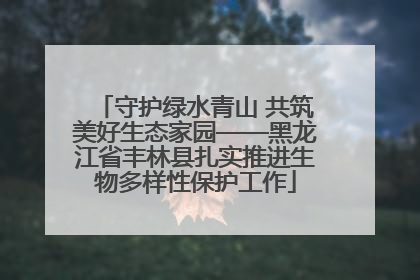 守护绿水青山 共筑美好生态家园——黑龙江省丰林县扎实推进生物多样性保护工作