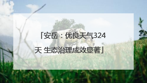 安岳：优良天气324天 生态治理成效显著