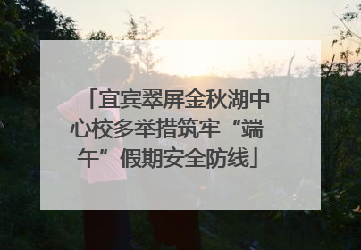 宜宾翠屏金秋湖中心校多举措筑牢“端午”假期安全防线