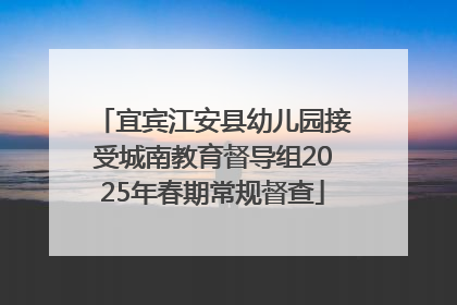 宜宾江安县幼儿园接受城南教育督导组2025年春期常规督查