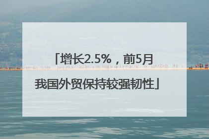 增长2.5%，前5月我国外贸保持较强韧性