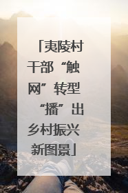 夷陵村干部“触网”转型“播”出乡村振兴新图景