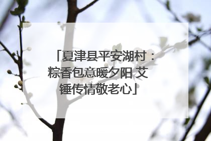 夏津县平安湖村：粽香包意暖夕阳 艾锤传情敬老心