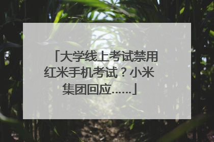 大学线上考试禁用红米手机考试？小米集团回应……