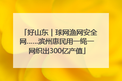 好山东｜球网渔网安全网……滨州惠民用一绳一网织出300亿产值