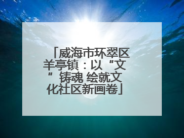威海市环翠区羊亭镇：以“文”铸魂 绘就文化社区新画卷