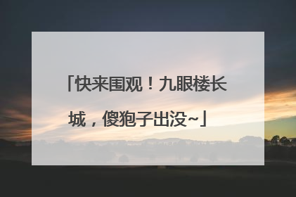 快来围观！九眼楼长城，傻狍子出没~