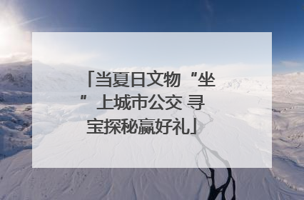 当夏日文物“坐”上城市公交 寻宝探秘赢好礼