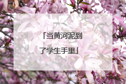 当黄河泥到了学生手里