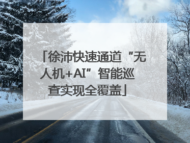 徐沛快速通道“无人机+AI”智能巡查实现全覆盖