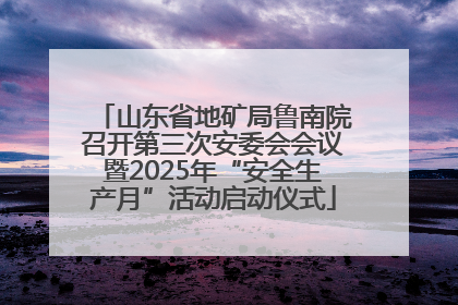 山东省地矿局鲁南院召开第三次安委会会议暨2025年“安全生产月”活动启动仪式