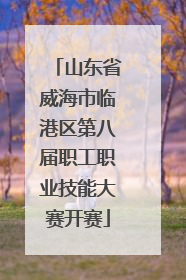 山东省威海市临港区第八届职工职业技能大赛开赛