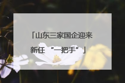 山东三家国企迎来新任 “一把手”