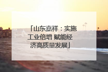 山东嘉祥：实施工业倍增 赋能经济高质量发展