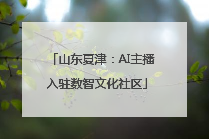 山东夏津：AI主播入驻数智文化社区