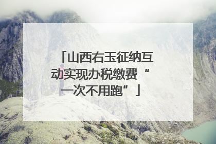 山西右玉征纳互动实现办税缴费“一次不用跑”