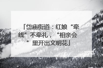 岱庙街道：红娘“牵线”不牵礼，“相亲会”里开出文明花